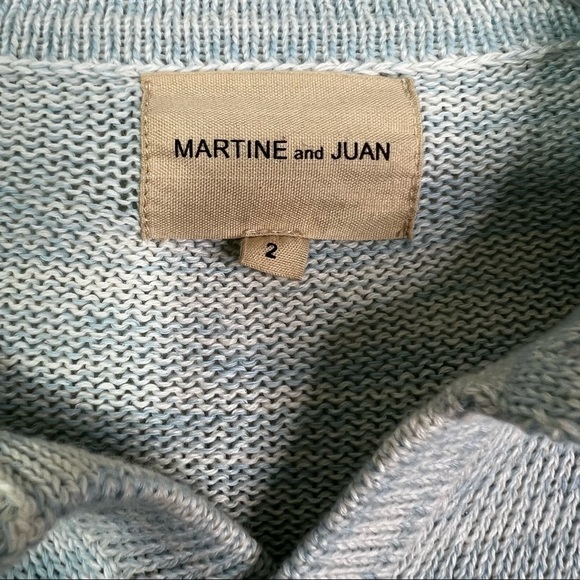 Martine and Juan Marled Knit Long Sleeve Henley Sweater Size 2 (M) - Picture 7 of 12